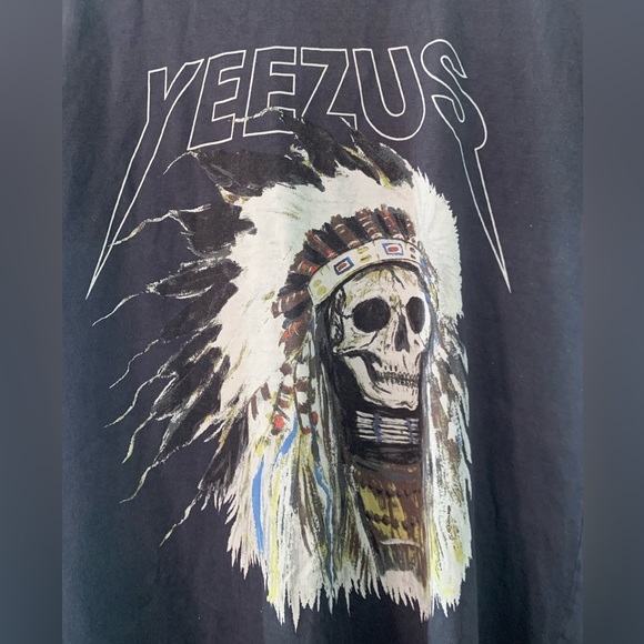 Kanye West Yeezus x Pacsun Collab Concert Tour Small Shirt Native Skull SZ S - Picture 3 of 4